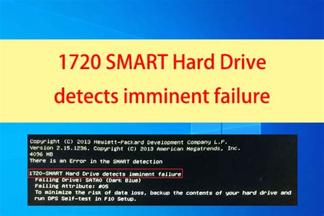 hard drive detects imminent failure.